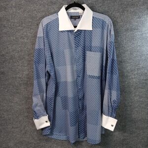 Avanti Uomo Dress Shirt Dance Going Out Nightclub Club French Cuff White Collar